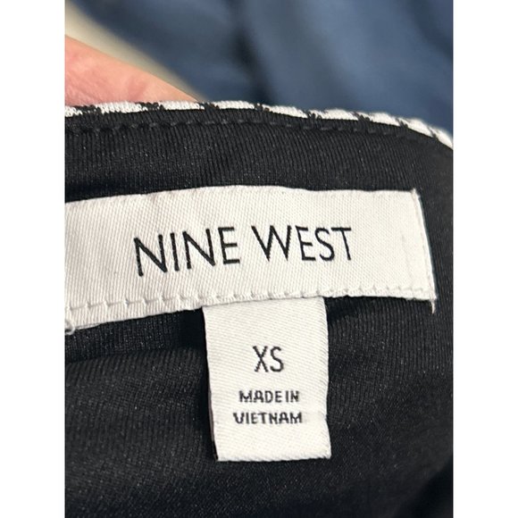 Nine West NWT Women's Houndstooth Black & Ivory Lined Skirt Size XS - Picture 7 of 9